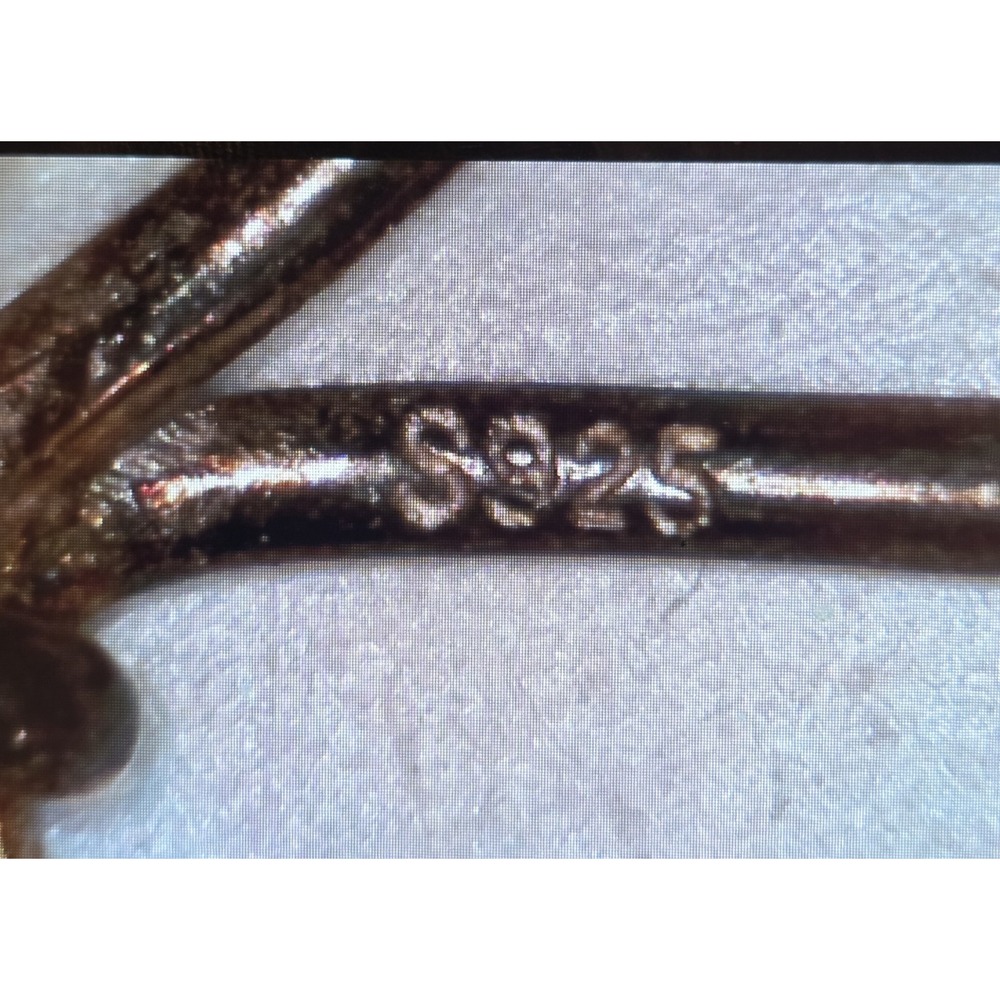 1990s Sterling Silver Bow & Pearl Adjustable Necklace 15-17" - Picture 6 of 6